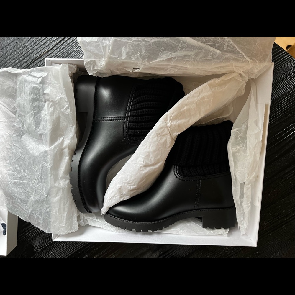 NWT Moncler rain boots. Size 9.